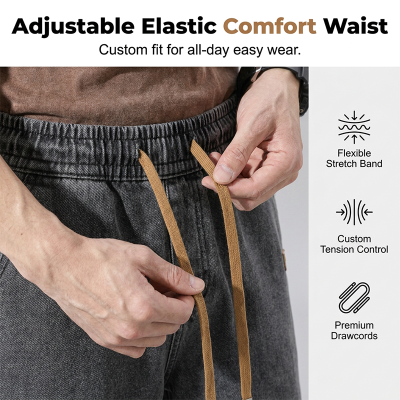 🩳 LIMITED-TIME 49% OFF! ✨ Men's Summer Lightweight Denim Shorts – Relaxed Fit, Elastic Waist, Deep Pockets 🌊