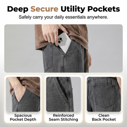 🩳 LIMITED-TIME 49% OFF! ✨ Men's Summer Lightweight Denim Shorts – Relaxed Fit, Elastic Waist, Deep Pockets 🌊