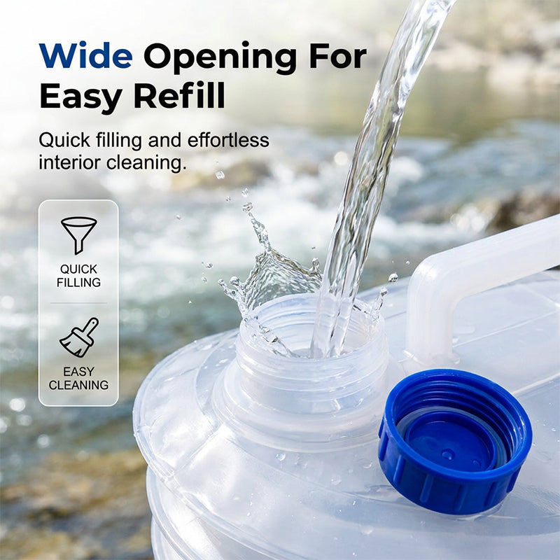 📢📢49% OFF!! ⏰ 💧 Collapsible Water Container with Spigot – Portable Folding Water Jug for Camping, Picnic, Outdoor & Emergency Use ✨