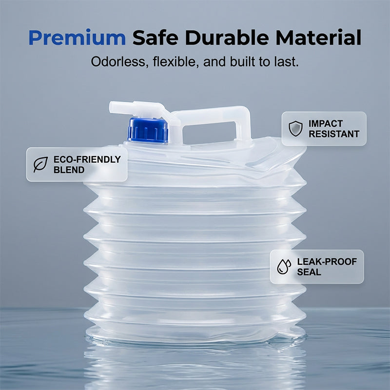 📢📢49% OFF!! ⏰ 💧 Collapsible Water Container with Spigot – Portable Folding Water Jug for Camping, Picnic, Outdoor & Emergency Use ✨