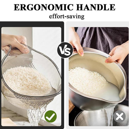 🍚 LIMITED-TIME 49% OFF! ✨Multipurpose Rice Washing Bowl Strainer with Handle
