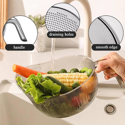 🍚 LIMITED-TIME 49% OFF! ✨Multipurpose Rice Washing Bowl Strainer with Handle
