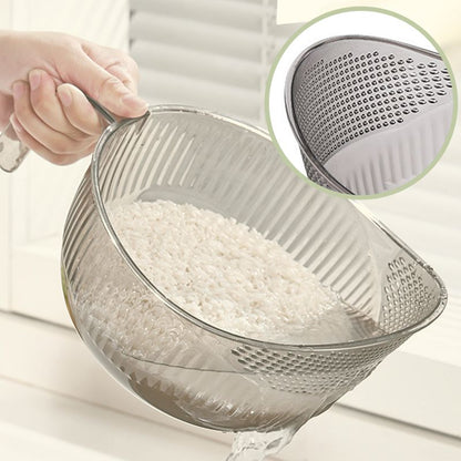 🍚 LIMITED-TIME 49% OFF! ✨Multipurpose Rice Washing Bowl Strainer with Handle