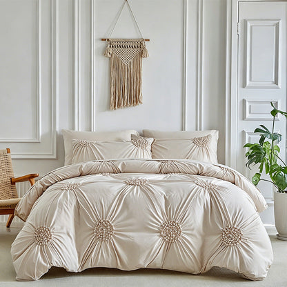 📢📢49% OFF  & FREE SHIPPING !! ⏰Elegant Pinch Pleat Duvet Cover Set