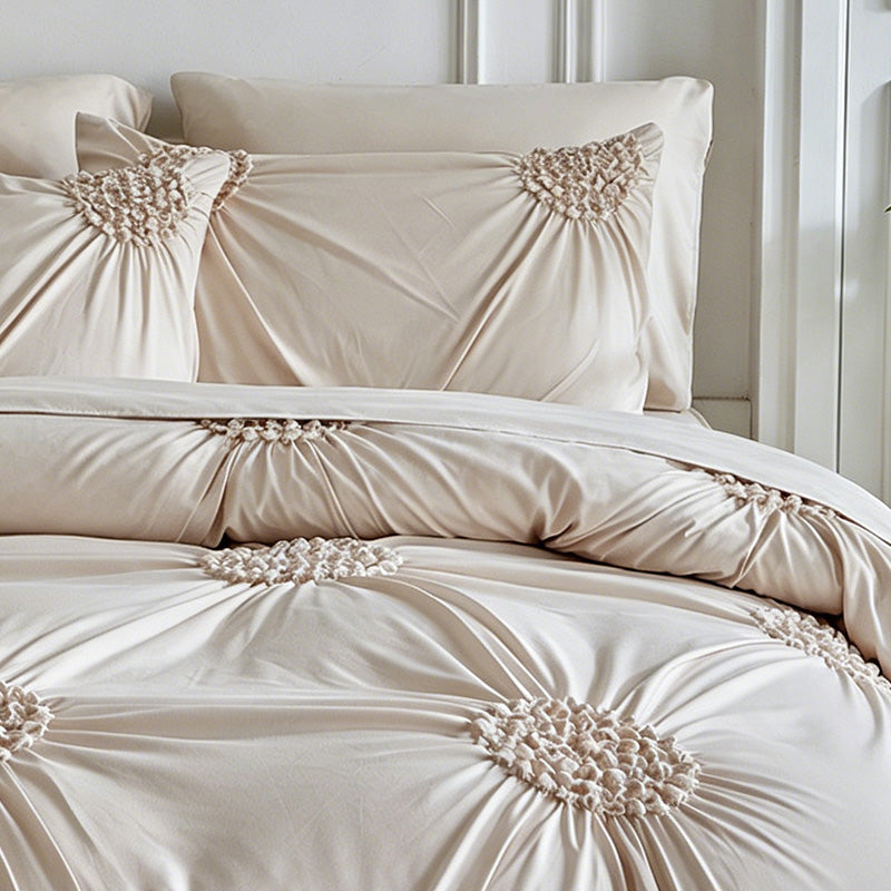 📢📢49% OFF  & FREE SHIPPING !! ⏰Elegant Pinch Pleat Duvet Cover Set