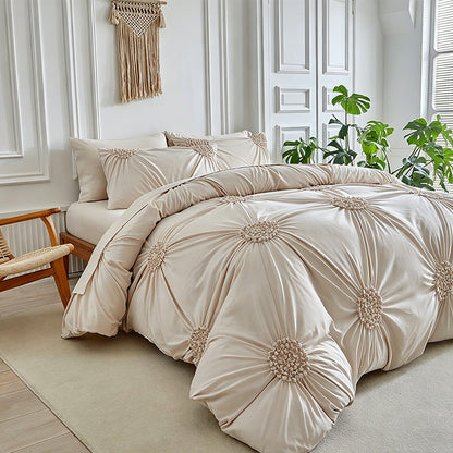 📢📢49% OFF  & FREE SHIPPING !! ⏰Elegant Pinch Pleat Duvet Cover Set