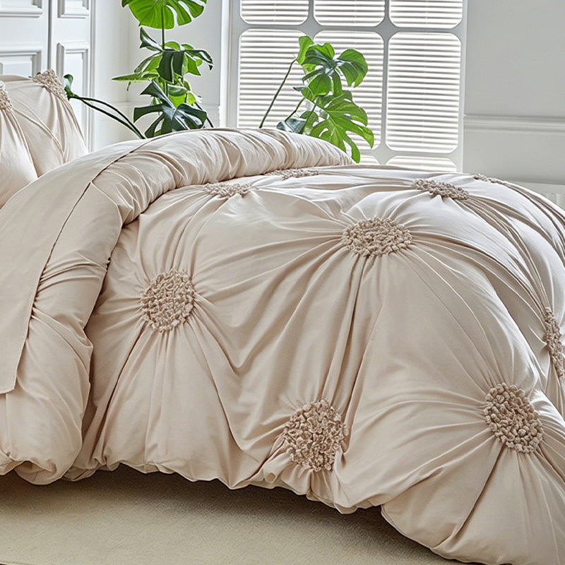 📢📢49% OFF  & FREE SHIPPING !! ⏰Elegant Pinch Pleat Duvet Cover Set