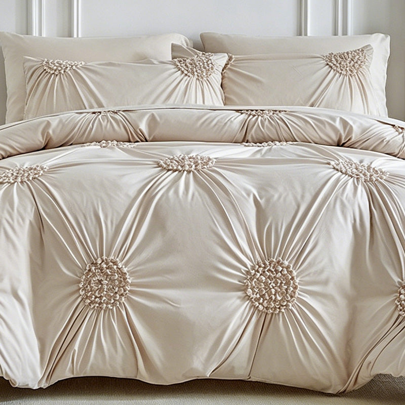 📢📢49% OFF  & FREE SHIPPING !! ⏰Elegant Pinch Pleat Duvet Cover Set
