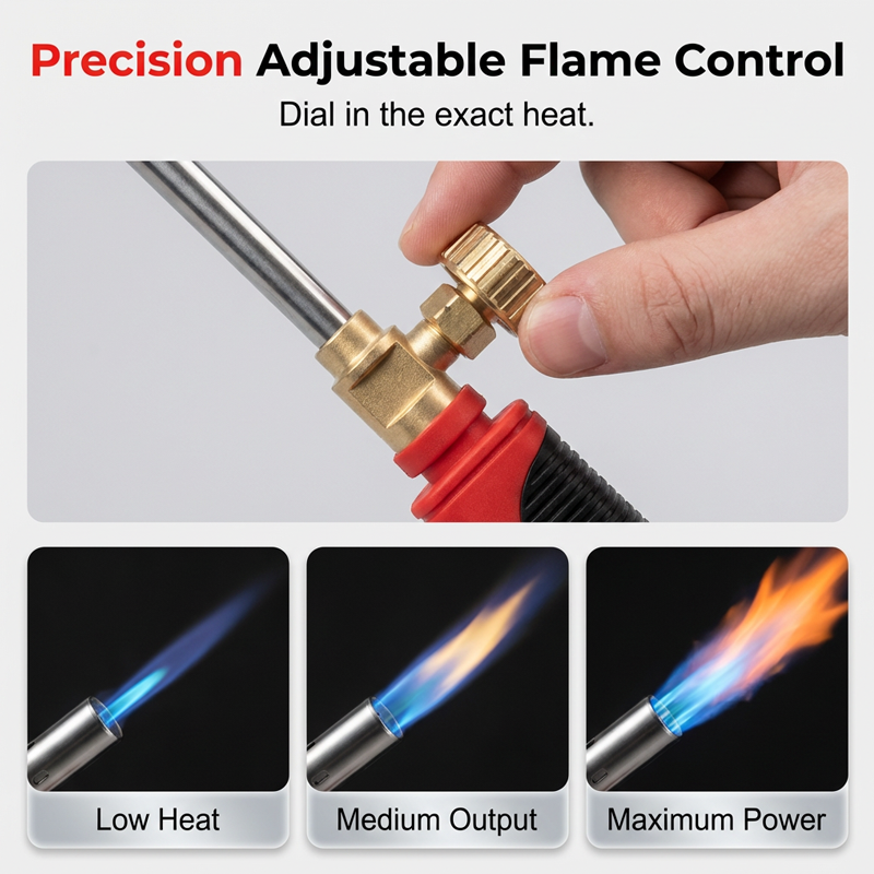 📢📢49% OFF !! ⏰High-Power Gas Torch with Adjustable Flame Control