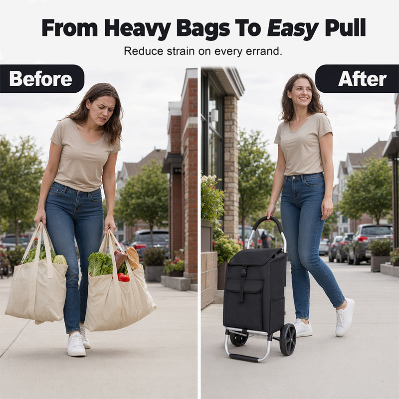 🏆LAST DAY 49% OFF🛍️Large Capacity Foldable Shopping Cart