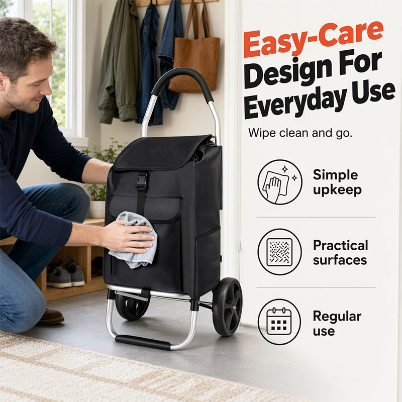 🏆LAST DAY 49% OFF🛍️Large Capacity Foldable Shopping Cart