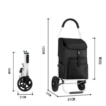 🏆LAST DAY 49% OFF🛍️Large Capacity Foldable Shopping Cart