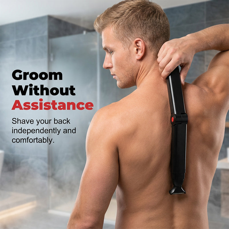 🥳2026 HOT SALE🥳💞50K+ SOLD!🪒💪 48% OFF! Reach-Anywhere Body Trimmer – Extendable handle, precision heads. Trim back, chest & legs yourself – no help needed! 🧔✨