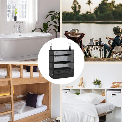 🧳✈️🌍 LIMITED-TIME 58% OFF! Portable Foldable Triple Mesh Organizer Hanging Bag – Lightweight, See-Through Mesh, 3 Tiers – Perfect for Toiletries, Cosmetics, and Travel Essentials – Hang Anywhere 🏨🚿