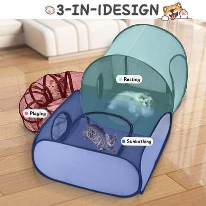 🎪🐱Large Cat Tunnel for Play and Lounging