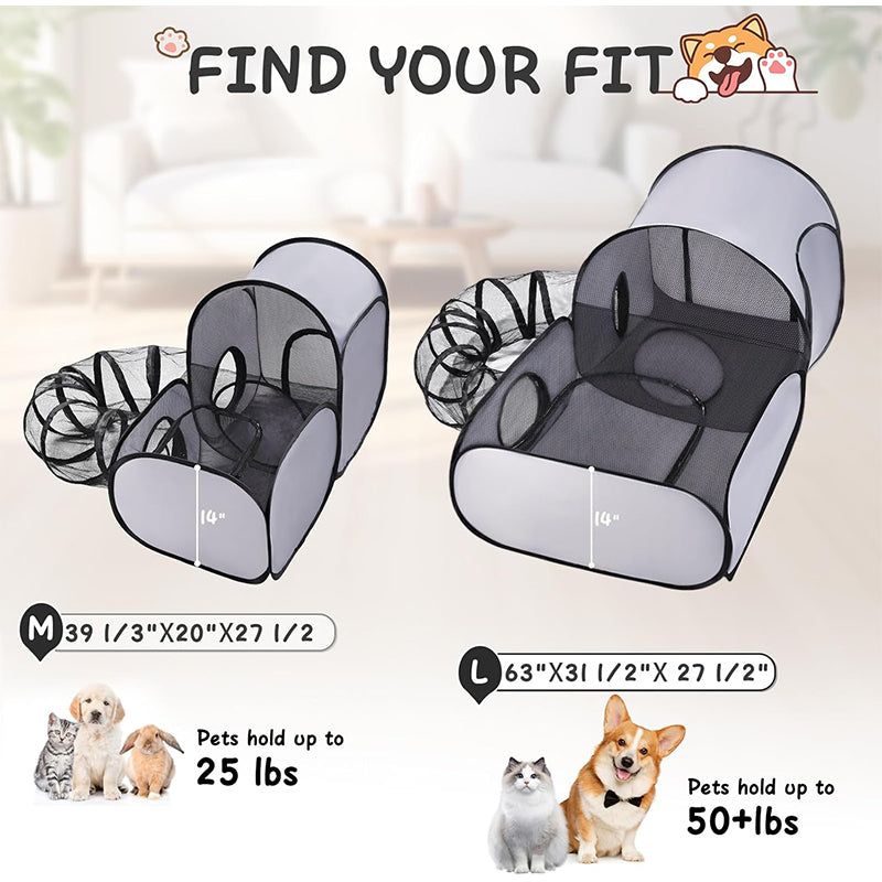 🎪🐱Large Cat Tunnel for Play and Lounging