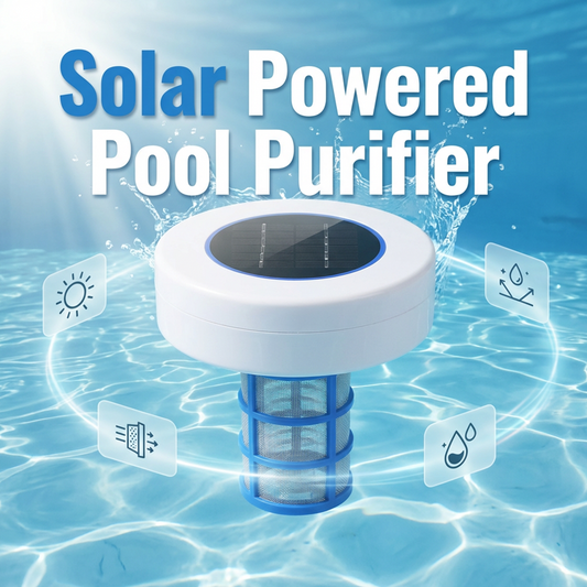 🏆2026 New Version Solar Powered Pool Purifier | Solar-powered copper-silver ion sanitizer, cuts chlorine by up to 85%, inhibits algae & bacteria, gentle on skin/eyes, just float in pool for crystal clean water🏖️
