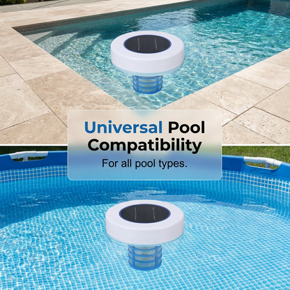 🏆2026 New Version Solar Powered Pool Purifier | Solar-powered copper-silver ion sanitizer, cuts chlorine by up to 85%, inhibits algae & bacteria, gentle on skin/eyes, just float in pool for crystal clean water🏖️