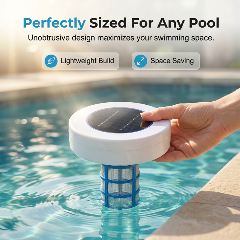 🏆2026 New Version Solar Powered Pool Purifier | Solar-powered copper-silver ion sanitizer, cuts chlorine by up to 85%, inhibits algae & bacteria, gentle on skin/eyes, just float in pool for crystal clean water🏖️