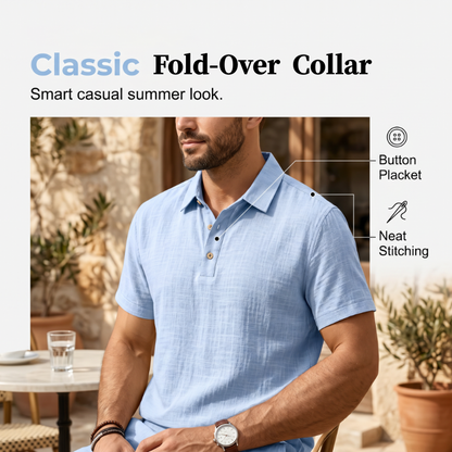 🎁2026 New Arrivals 45% OFF💥Men Summer Linen Set Loose Shirt and Cargo Shorts Two Piece Outfit