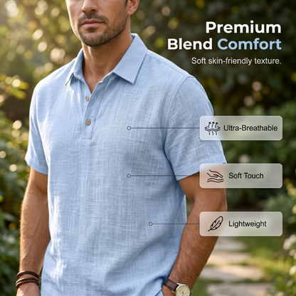 🎁2026 New Arrivals 45% OFF💥Men Summer Linen Set Loose Shirt and Cargo Shorts Two Piece Outfit