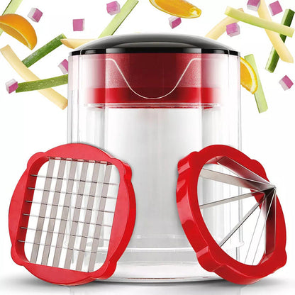 🥕 LIMITED‑TIME 49% OFF! ⚡ Multi‑functional Vegetable & Fruit Chopper – Swap‑Blade, Safe‑Press, Storage Tray ✨