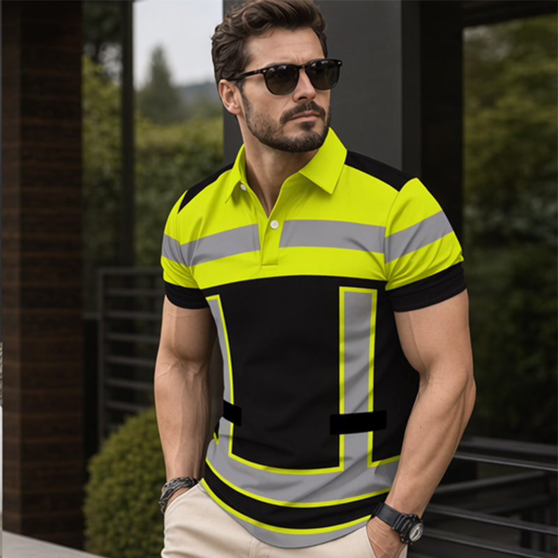 📢📢49% OFF !! ⏰Men's High Visibility Reflective Short Sleeve Shirt