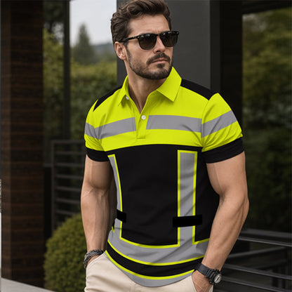 📢📢49% OFF !! ⏰Men's High Visibility Reflective Short Sleeve Shirt