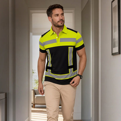 📢📢49% OFF !! ⏰Men's High Visibility Reflective Short Sleeve Shirt