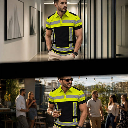 📢📢49% OFF !! ⏰Men's High Visibility Reflective Short Sleeve Shirt