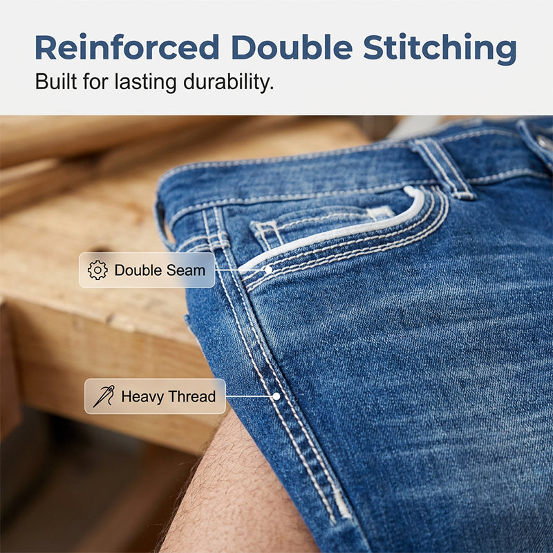 👖 49% OFF NOW! 🎉 High-Stretch Double-Stitched Men's Jeans – Ultimate flexibility & durability – 45K+ sold, perfect for all-day comfort 💪✨🌿