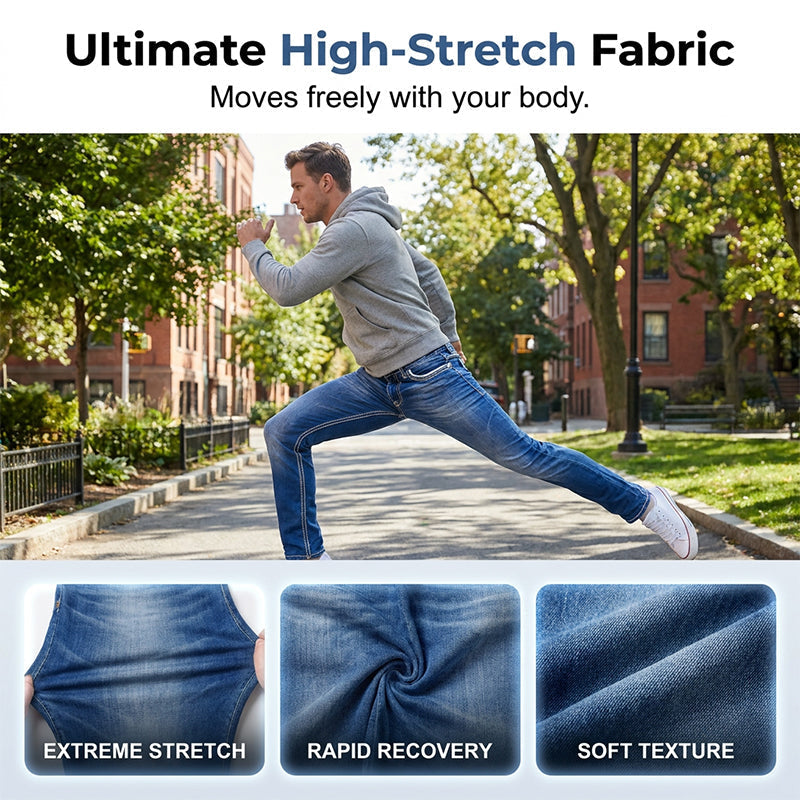 👖 49% OFF NOW! 🎉 High-Stretch Double-Stitched Men's Jeans – Ultimate flexibility & durability – 45K+ sold, perfect for all-day comfort 💪✨🌿
