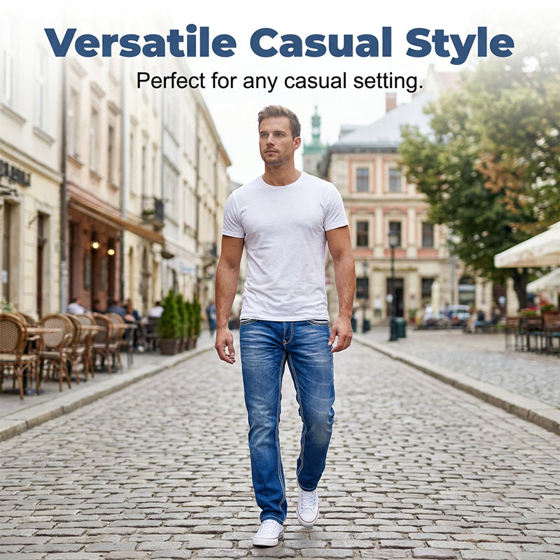 👖 49% OFF NOW! 🎉 High-Stretch Double-Stitched Men's Jeans – Ultimate flexibility & durability – 45K+ sold, perfect for all-day comfort 💪✨🌿