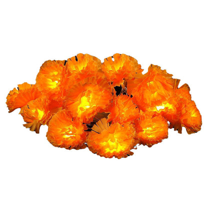 🌼Limited Time 49% Off! 🎃Artificial Marigold Flower LED String Lights – Waterproof 8 Lighting Modes, 20 LEDs Battery Powered, Decor for Halloween, Day Of The Dead Altar, Porch & Indoor Festival Decor