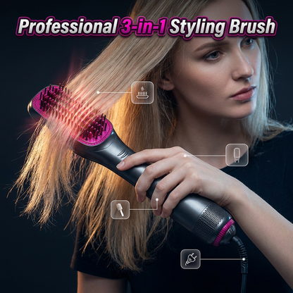 💇‍♀️ 49% OFF NOW! 🎉 Professional 3-in-1 Hot Air Brush – Dry, detangle & volumize – 162K+ sold, salon results at home – smooth & shiny ✨🌀💨