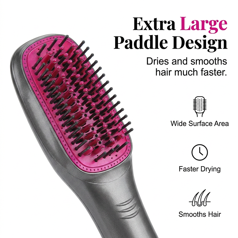💇‍♀️ 49% OFF NOW! 🎉 Professional 3-in-1 Hot Air Brush – Dry, detangle & volumize – 162K+ sold, salon results at home – smooth & shiny ✨🌀💨