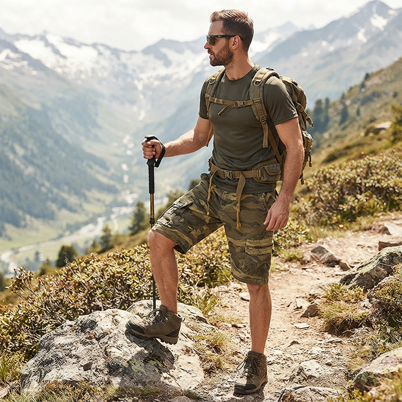 🩳 49% OFF NOW! 🏕️ Men's Casual Elastic Waist Cargo Shorts – Comfortable & practical – 43K+ sold, perfect for outdoor or daily wear 🌿💪✨