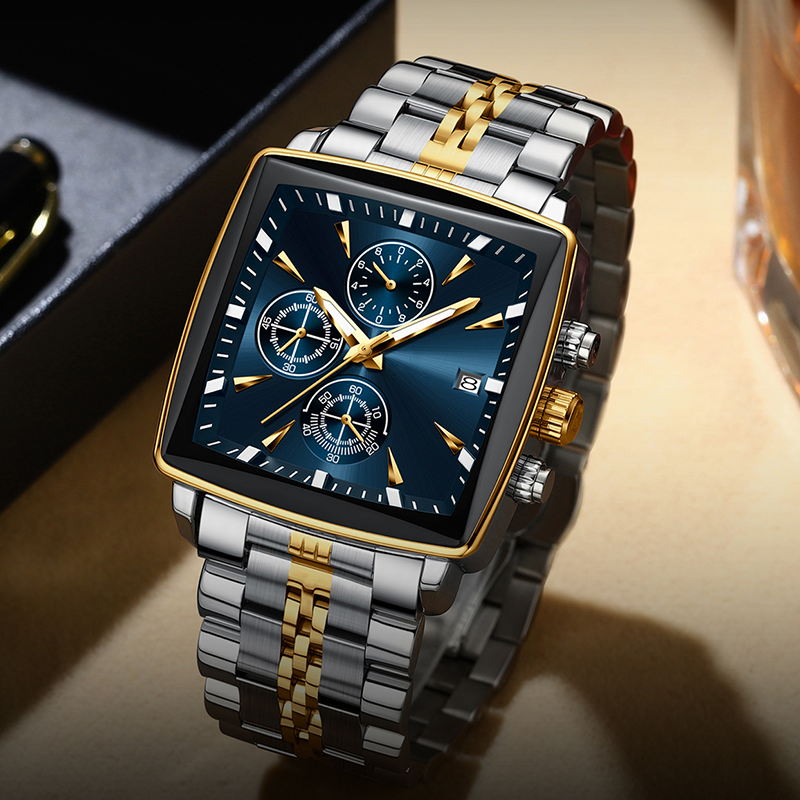 ⌚ 45% OFF NOW! ✨ Men's Classic Square Dial Quartz Watch – Timeless & elegant – Durable band, perfect for daily or formal wear – reliable and stylish 🖤💼✨