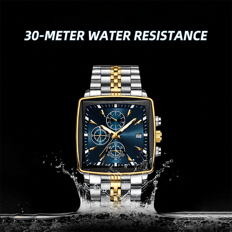 ⌚ 45% OFF NOW! ✨ Men's Classic Square Dial Quartz Watch – Timeless & elegant – Durable band, perfect for daily or formal wear – reliable and stylish 🖤💼✨