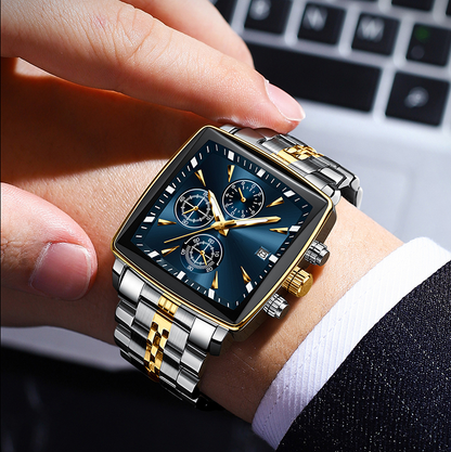 ⌚ 45% OFF NOW! ✨ Men's Classic Square Dial Quartz Watch – Timeless & elegant – Durable band, perfect for daily or formal wear – reliable and stylish 🖤💼✨