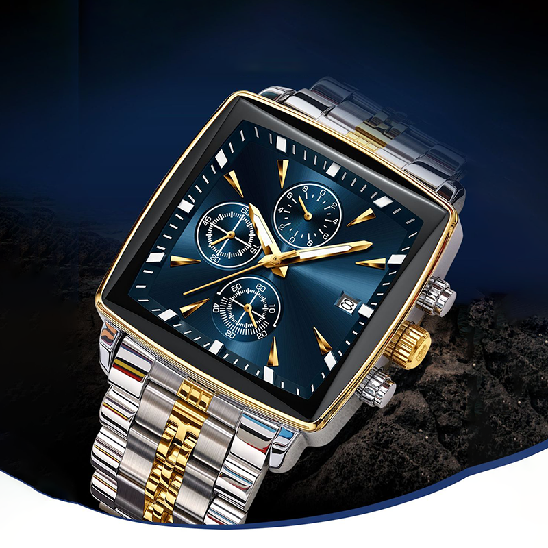 ⌚ 45% OFF NOW! ✨ Men's Classic Square Dial Quartz Watch – Timeless & elegant – Durable band, perfect for daily or formal wear – reliable and stylish 🖤💼✨