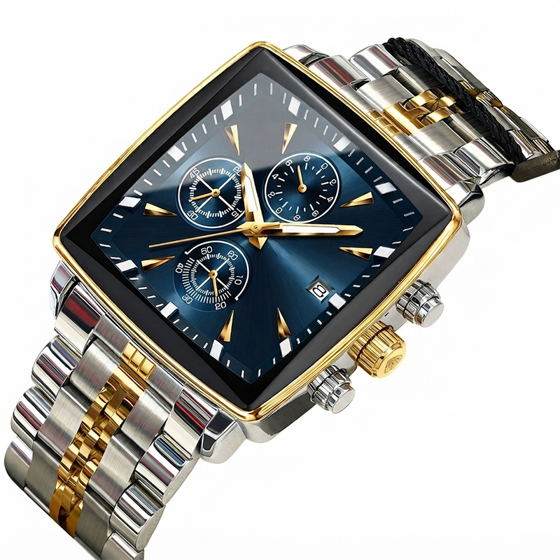 ⌚ 45% OFF NOW! ✨ Men's Classic Square Dial Quartz Watch – Timeless & elegant – Durable band, perfect for daily or formal wear – reliable and stylish 🖤💼✨