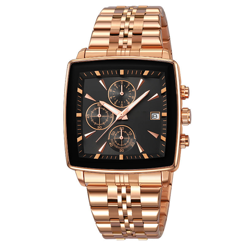 ⌚ 45% OFF NOW! ✨ Men's Classic Square Dial Quartz Watch – Timeless & elegant – Durable band, perfect for daily or formal wear – reliable and stylish 🖤💼✨
