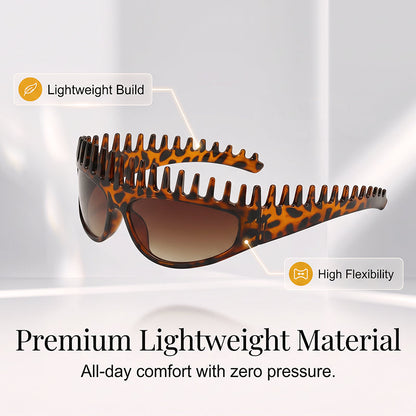 ⏳Limited-time 49% off⏰Creative Comb Frame Square Sunglasses🕶️☀️