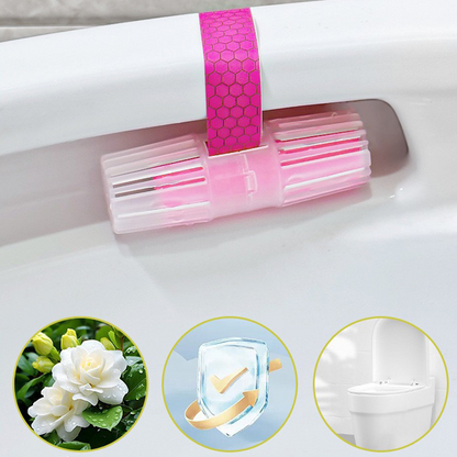 🚽 BUY 2 GET 1 FREE! ⏰ Hanging Scented Toilet Bowl Cleaner – Long-lasting fragrance & descaling action – Keeps bowl fresh & clean – easy to use, no scrubbing 💧✨🌸