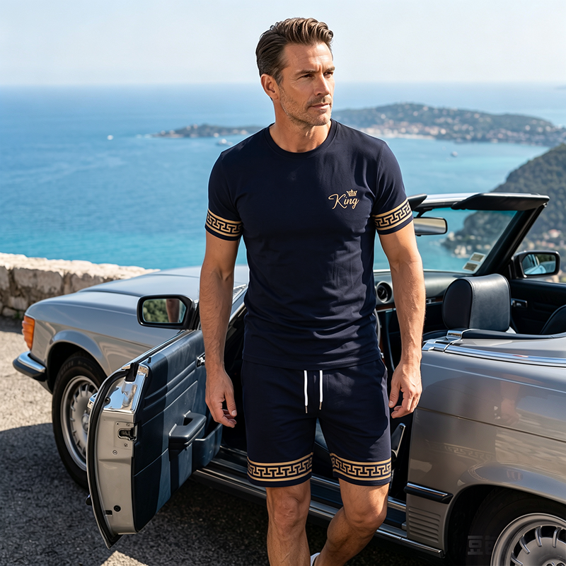 📢 LIMITED TIME 49% OFF! 👕 Men Summer 2-Piece T-Shirt and Shorts Casual Set – Modern 3D Print Design & Premium Blended Fabric ⏰🔥