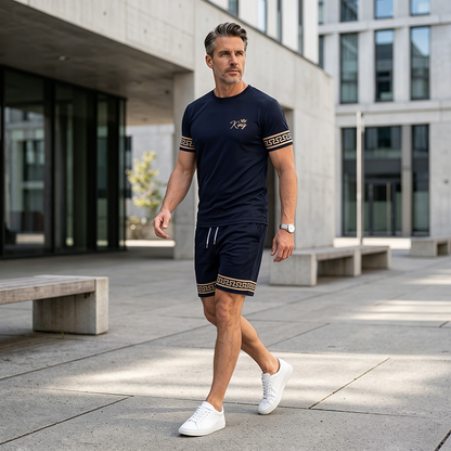 📢 LIMITED TIME 49% OFF! 👕 Men Summer 2-Piece T-Shirt and Shorts Casual Set – Modern 3D Print Design & Premium Blended Fabric ⏰🔥