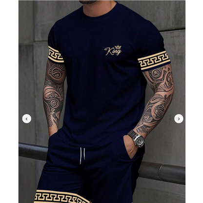 📢 LIMITED TIME 49% OFF! 👕 Men Summer 2-Piece T-Shirt and Shorts Casual Set – Modern 3D Print Design & Premium Blended Fabric ⏰🔥