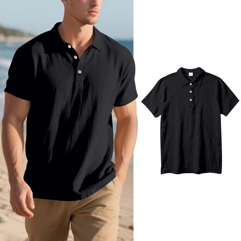 🎉 LIMITED TIME 49% OFF! 👔 Men's Linen Casual Breathable Short Sleeve Collared Shirt – Ultra-Light Premium Fabric & Exquisite Craftsmanship 🌿
