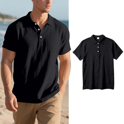 🎉 LIMITED TIME 49% OFF! 👔 Men's Linen Casual Breathable Short Sleeve Collared Shirt – Ultra-Light Premium Fabric & Exquisite Craftsmanship 🌿